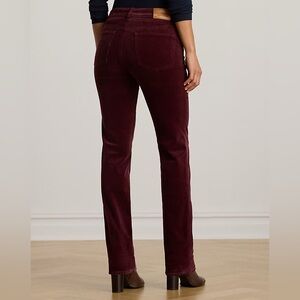 Ralph Lauren Vintage High Rise Corduroy Burgundy Straight Leg Jeans - Size 14